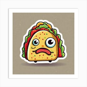 Taco Sticker 3 Art Print