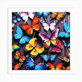 Colorful Butterflies 29 Art Print