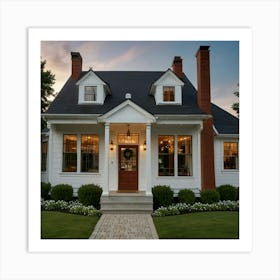 Home At Dusk Art Print