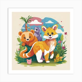 Playful Kids Animal Tshirt Design (9) 2024 05 02t202104 Art Print