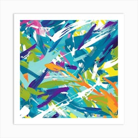 Abstract Brushstrokes 47 Art Print