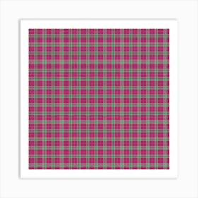 Pink And Green Plaid 2 Art Print