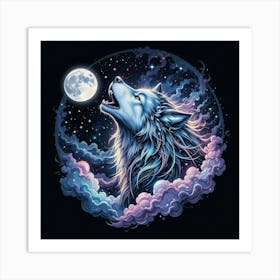 Howling Wolf 1 Art Print