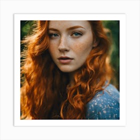 Freckled Girl Art Print