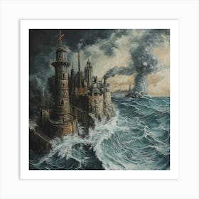 'The Castle In The Storm' Art Print