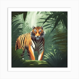 Tiger In The Jungle 6 Art Print