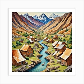 Early Prospectors Village Art Print