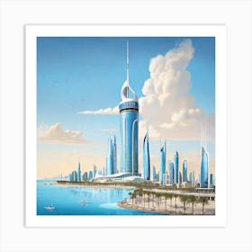 Dubai Skyline 1 Art Print