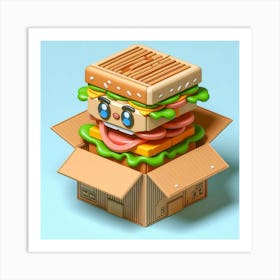 Burger In A Box 1 Art Print