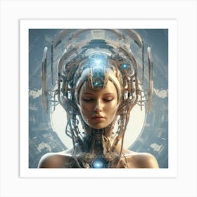 Futuristic Woman 1 Art Print