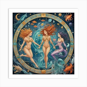 WATER SIGNS WOMEN Art Print