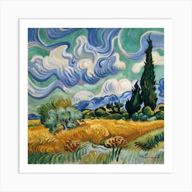 Landscape, Vincent Van Gogh Art Print 2 Art Print