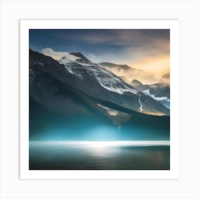 Sunrise Over The Mountains Art Print