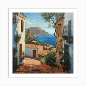 Village By The Sea Art Print