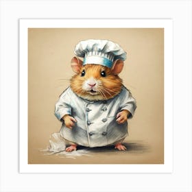 Chef Hamster 1 Art Print