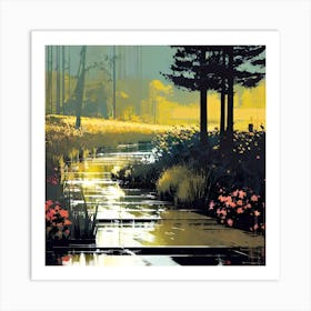 River In The Woods 4 Art Print