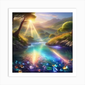 Rainbow River 9 Art Print