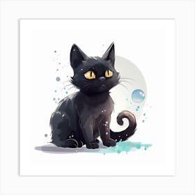 Black Cat 12 Art Print