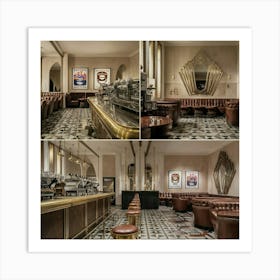 Cafe Interiors Art Print