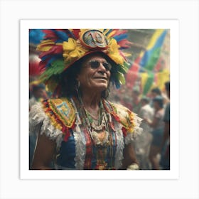 Man In A Colorful Costume 3 Art Print