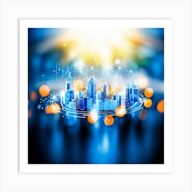 Abstract Cityscape Art Print