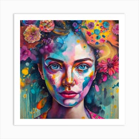 Title Vivid Veil Art Print