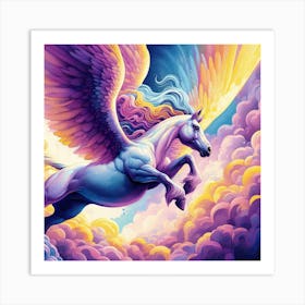 Rainbow Unicorn 5 Art Print