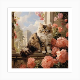 Cat In A Window Art Print