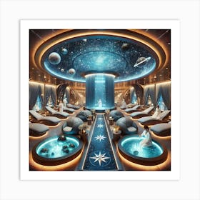 A Luxurious Futuristic Spa Called The Asterian Spa Art Print