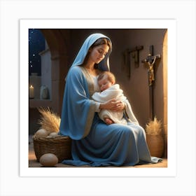 Jesus And Baby 1 Art Print