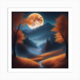 Harvest Moon Dreamscape 15 Art Print