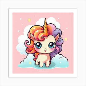 Cute Unicorn 688 Art Print