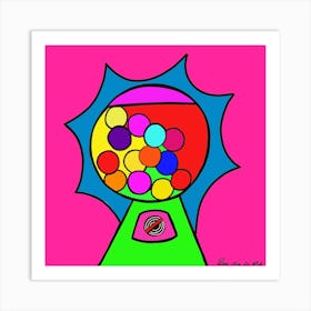 Gumballs pink Art Print