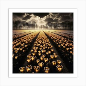 Field Of Tulips Art Print