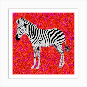 Oh Zebra Square Art Print