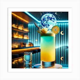 A Beautifully Presented Mocktail Named Lunar Accord Mocktail 1024x1024 Art Print