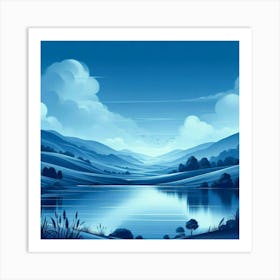 Lake In The Mountains 2 Art Print