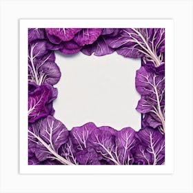 Purple Cabbage Frame 1 Art Print