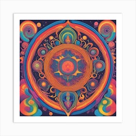 Psychedelic Mandala Art Print