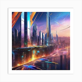 Futuristic City 152 Art Print