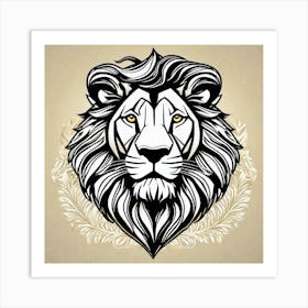 Lion Head 35 Art Print