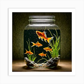 Goldfish In A Jar 3 Art Print