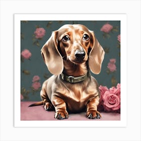 Dachshund Rosi 3 Art Print