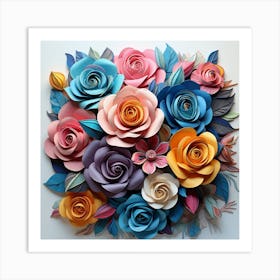 Paper Roses 7 Art Print