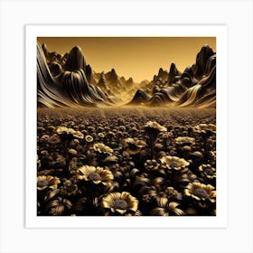 Golden Field 1 Art Print