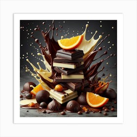 Chocolate splash 2 Art Print