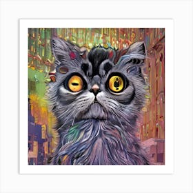 Cat In The City Art Print