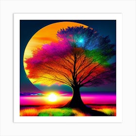 Colorful Tree Art Print