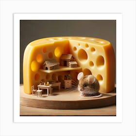 Mouse In A Cheese House Art Print