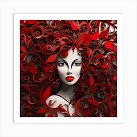 Red Haired Woman 7 Art Print